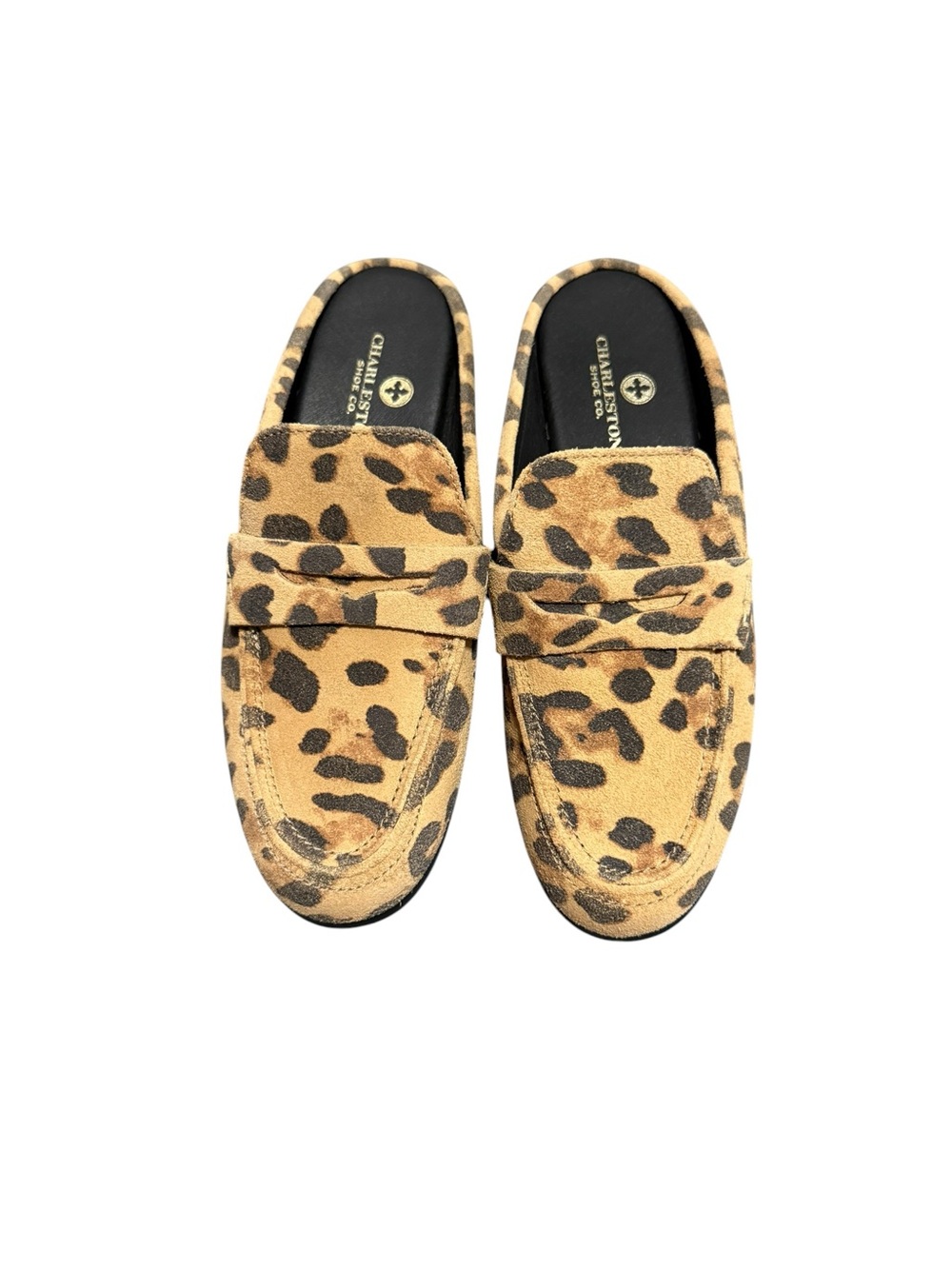 Charleston Shoe Co. Georgia Loafer Slide Mules - Leopard Print size 8 - Picture 3 of 9